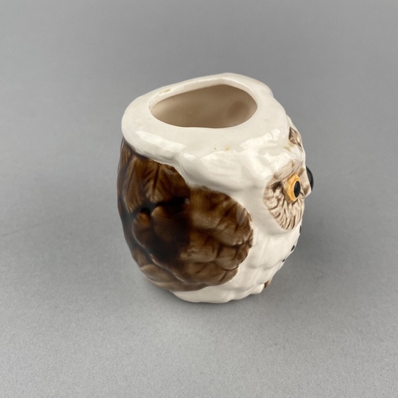 Vintage Small Owl planter ca. 1970s Japan - Picture 5 of 6